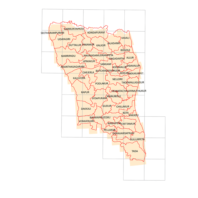 Storm surge inundation map for cyclone with wind speed